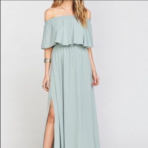 Show Me Your Mumu Hacienda silver sage maxi dress